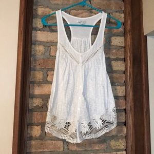 AE Flowy lace button up racerback